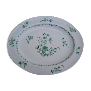 Plat ovale en porcelaine de Limoges Bernardaud modèle Pékin