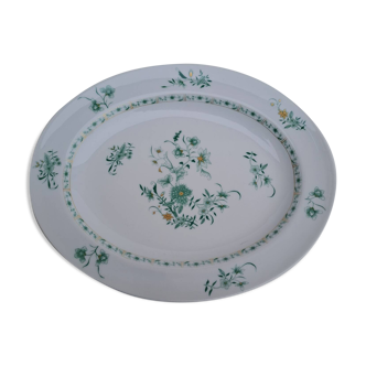 Plat ovale en porcelaine de Limoges Bernardaud modèle Pékin