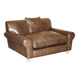 Large leather loveseat Terence Conran Chelsea