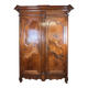 Magnificent Louis XV period wardrobe in solid walnut circa 1750