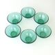 6 bols publicitaire huilor vintage en verre vert