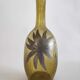 50-year-old soliflora vase in green bulled glass and pewter flower
