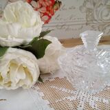 Art Deco style chiseled molded glass candy box