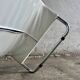 White leather Tuoli lounge chair by Antti Nurmesniemi for Cassina (1970) — chrome frame