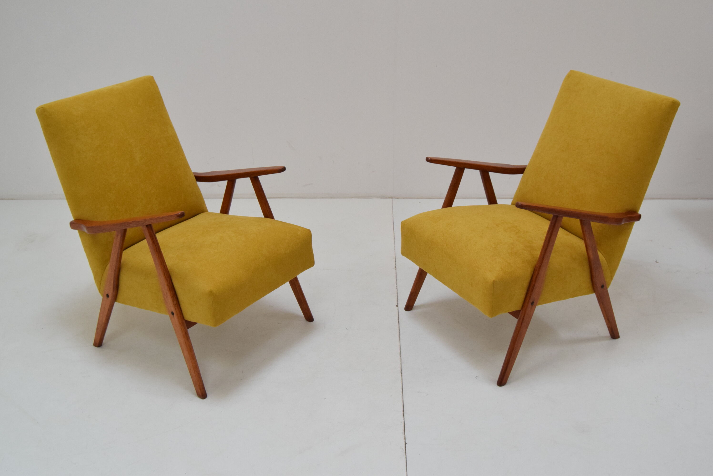 Pair of mid-century Armchairs by Jiri Jiroutek,1960's.