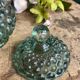 Glass candy box, embossed bubbles