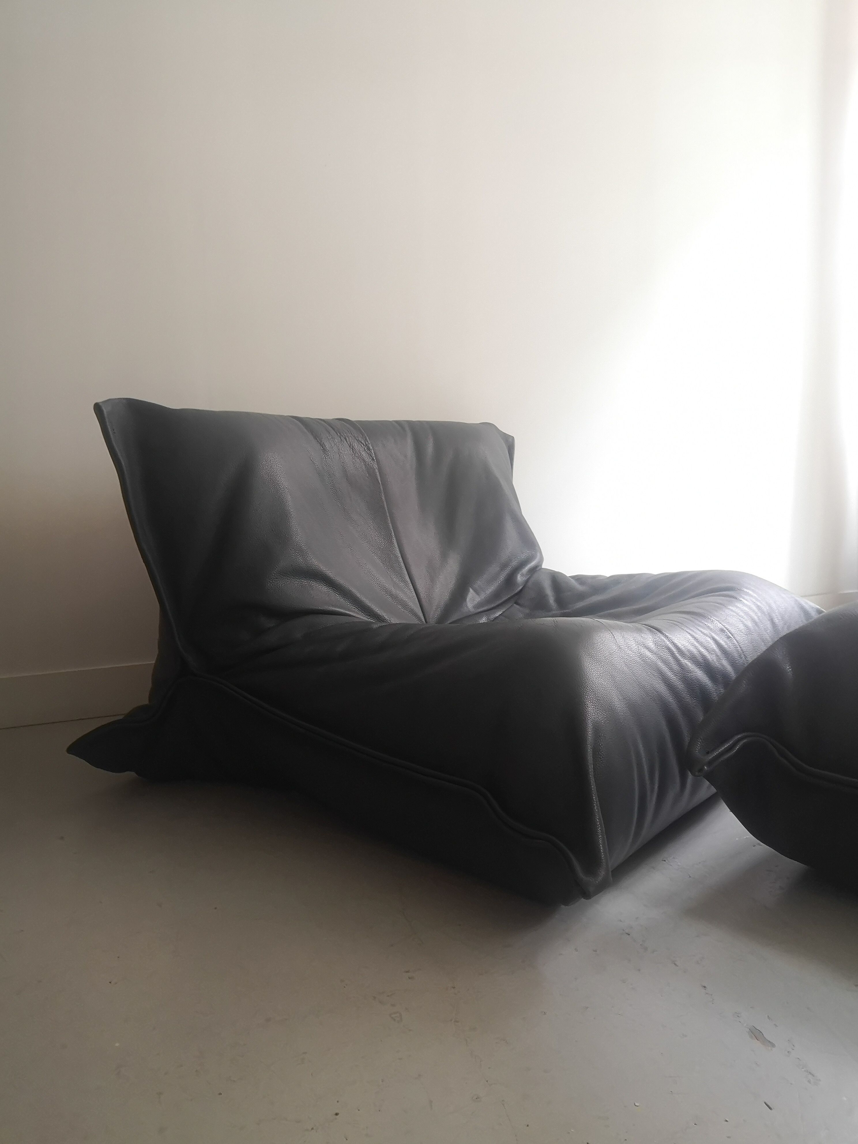 Ligne Roset heating and pouf ensemble, 1970