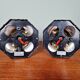 Pair of wall sconces/spotlights in chrome metal, Motoko Ishii