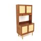 Scandinavian teak and rattan bookcase, Sweden, 1960