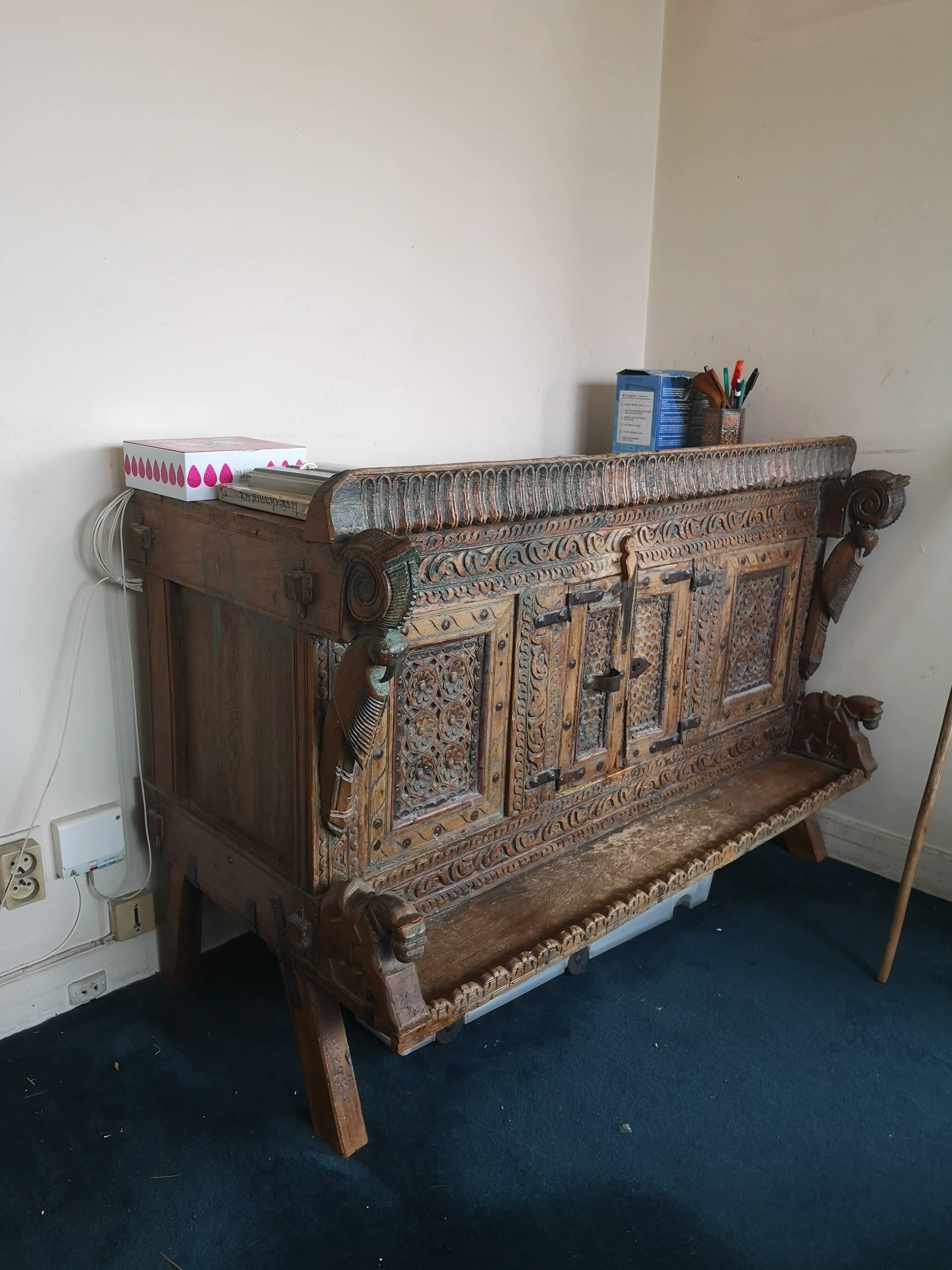 Indian buffet made of wood and iron