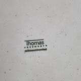 Set of 6 vintage plates in enameled stoneware with abstract decor "Thomas Germany", 26 cm