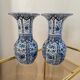 2 large vases known as trumpet vases from Delft Royal