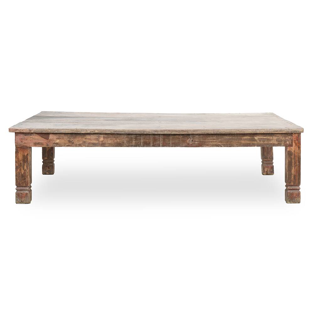 Weathered wood coffee table
