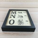 Framed m-n-o alphabet board