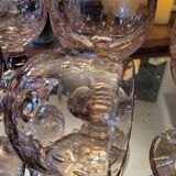 6 bubble blown glasses 70's