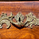 Louis XV Period Chest of Drawers in Mahogany Signed Pierre Roussel, 18th Century
