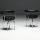 LC7 chairs by Charlotte Perriand, Le Corbusier and Pierre Jeanneret, 1980s