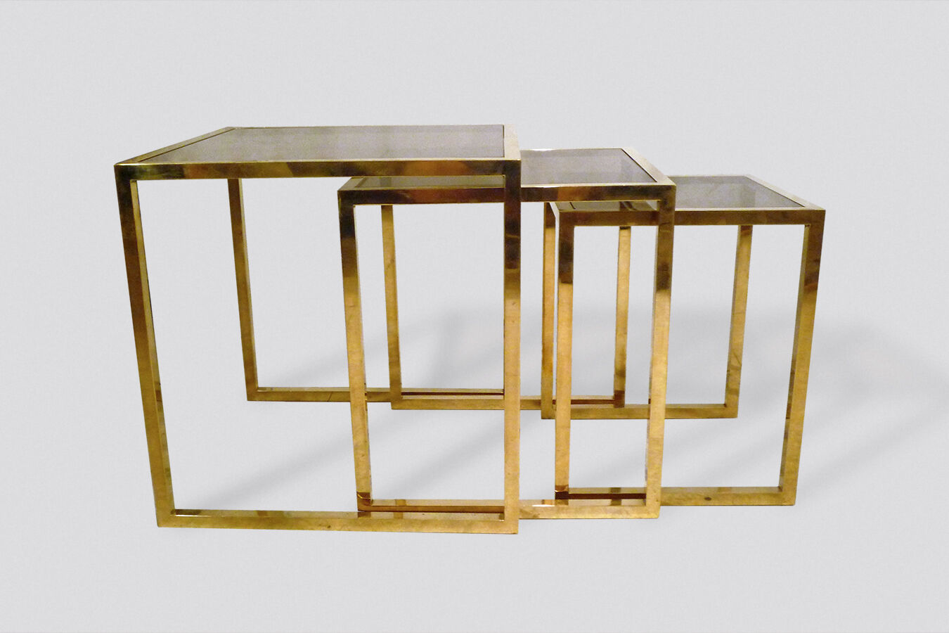 Brass italian pull out tables, 70
