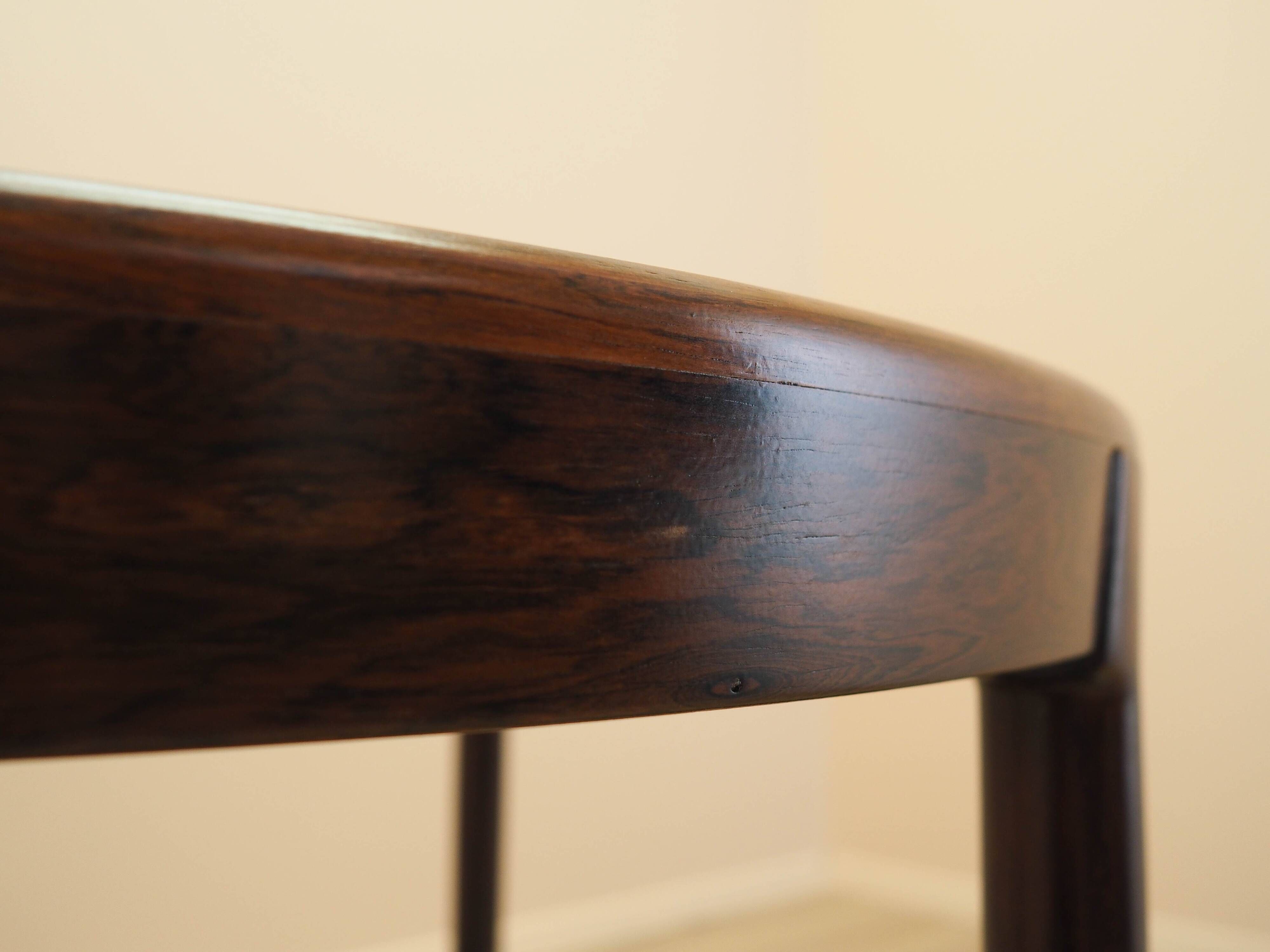 Round rosewood table, 1960, designer: Harry Østergaard, Randers Møbelfabrik