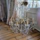 Large butterfly chandelier in glass and gilded metal - Louis XV style