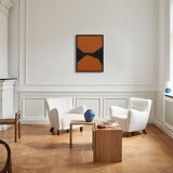 Original abstract terracotta painting, R13