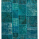 Hand-knotted oriental vintage 170 cm x 239 cm turquoise patchwork carpet
