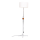 Mid Century Adjustable Chrome Walnut Floor Lamp by Hans Eichenberger 1950s