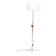 Mid Century Adjustable Chrome Walnut Floor Lamp by Hans Eichenberger 1950s