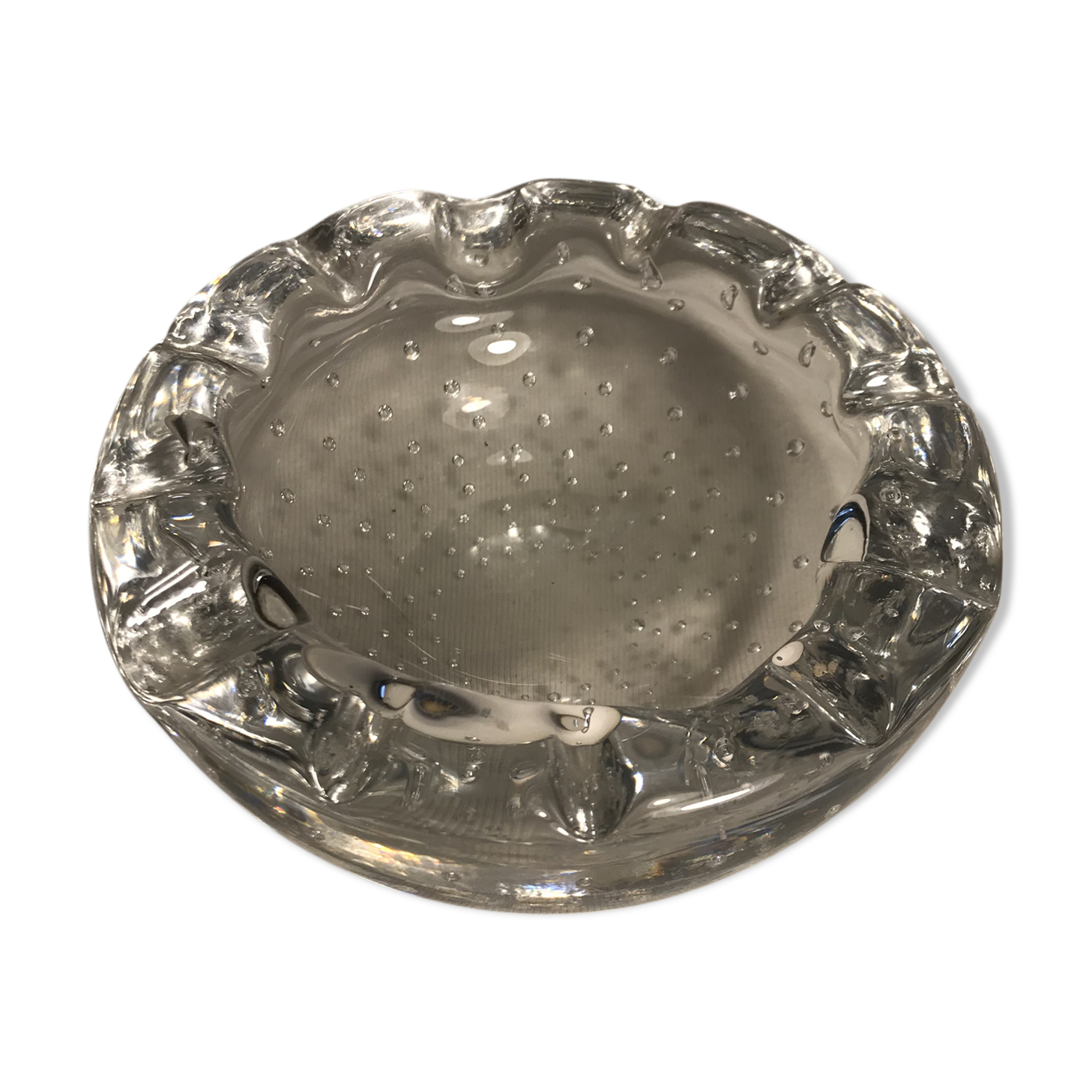 Old empty pocket in crystal