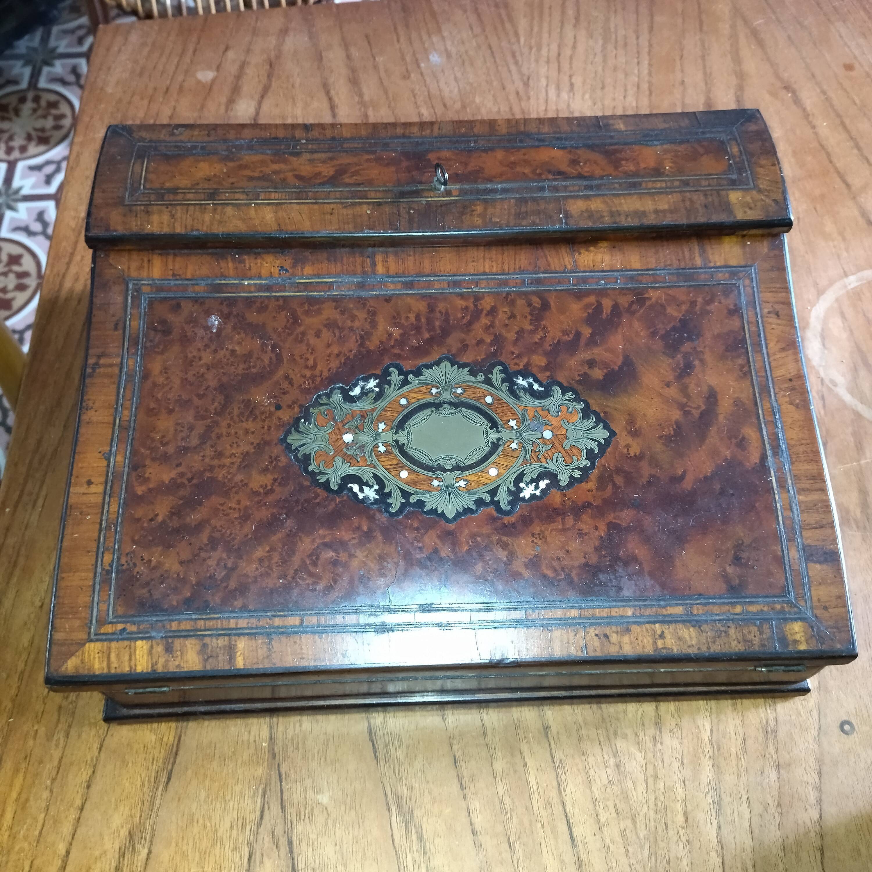 Ecritoire Napoléon III marqueterie Boulle XIXe siècle