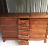 Vintage René Gabriel buffet in oak called disaster victims (reconstruction)