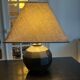 black ceramic lamp from the 80s