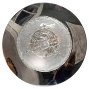 Rare Vintage Italian Chrome and Glass Sculptural Wall Lamp, Collectible Design