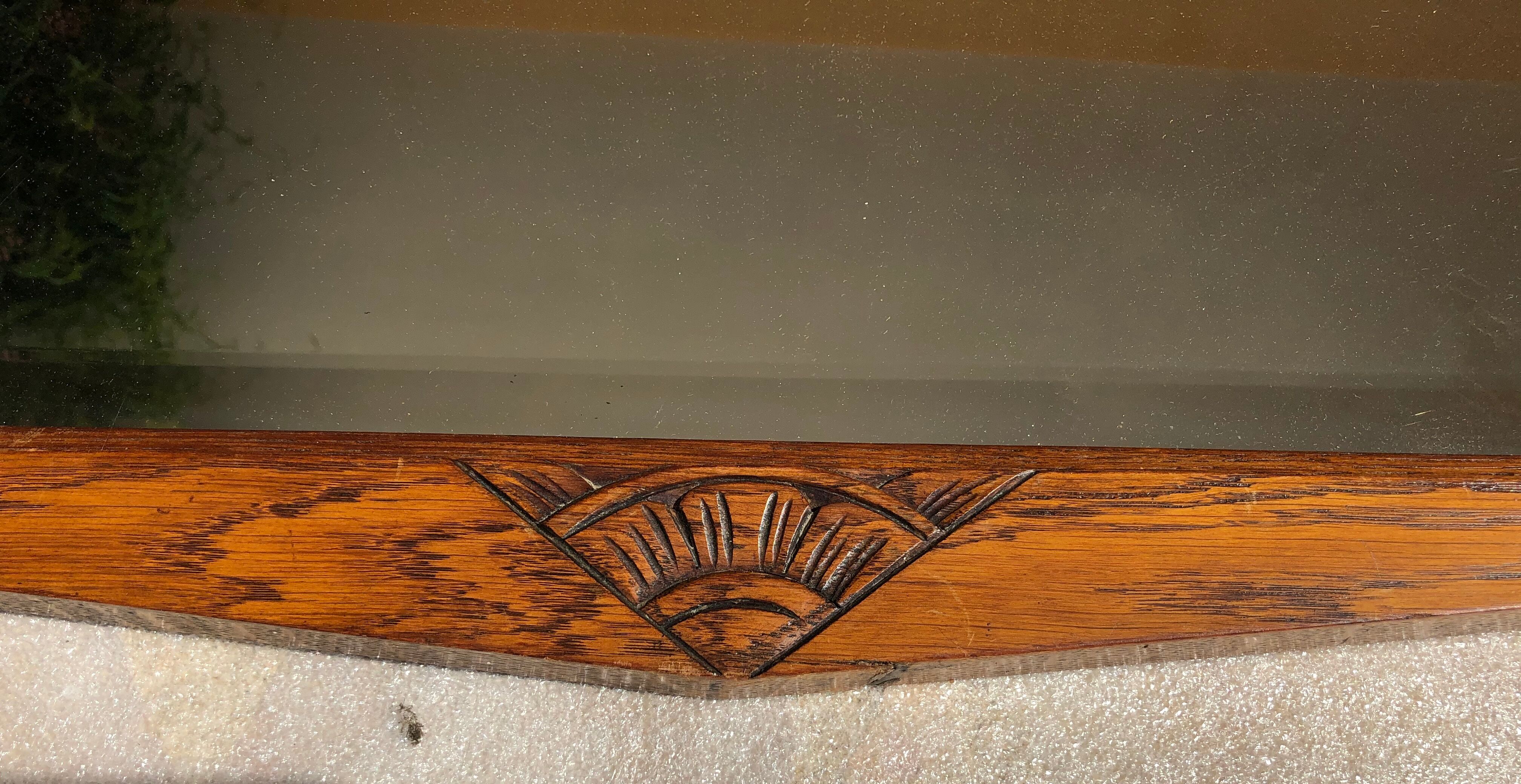 Art Deco wooden mirror