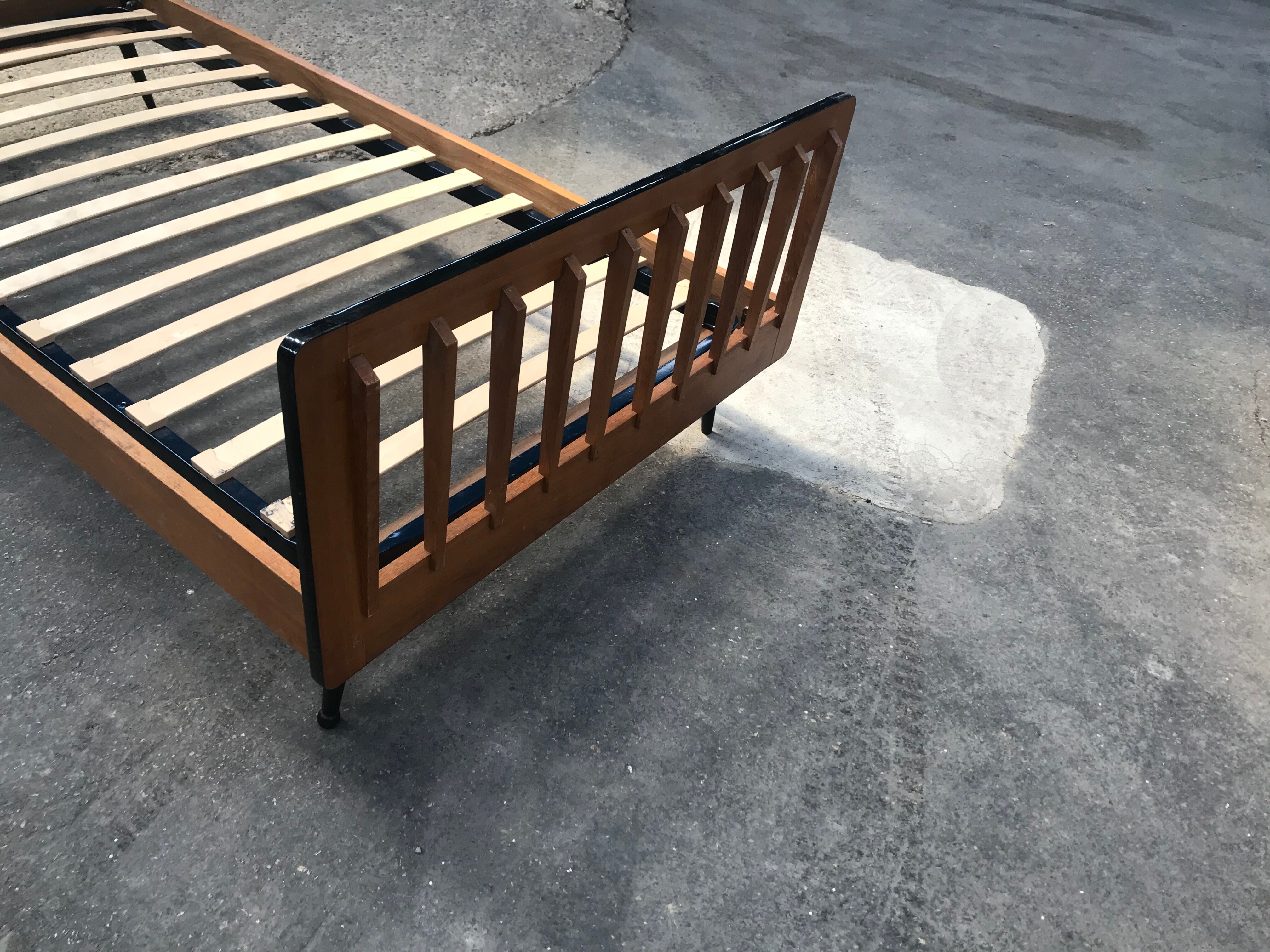 Vintage oak bed 1950