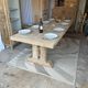Monastery table with extensions in solid oak