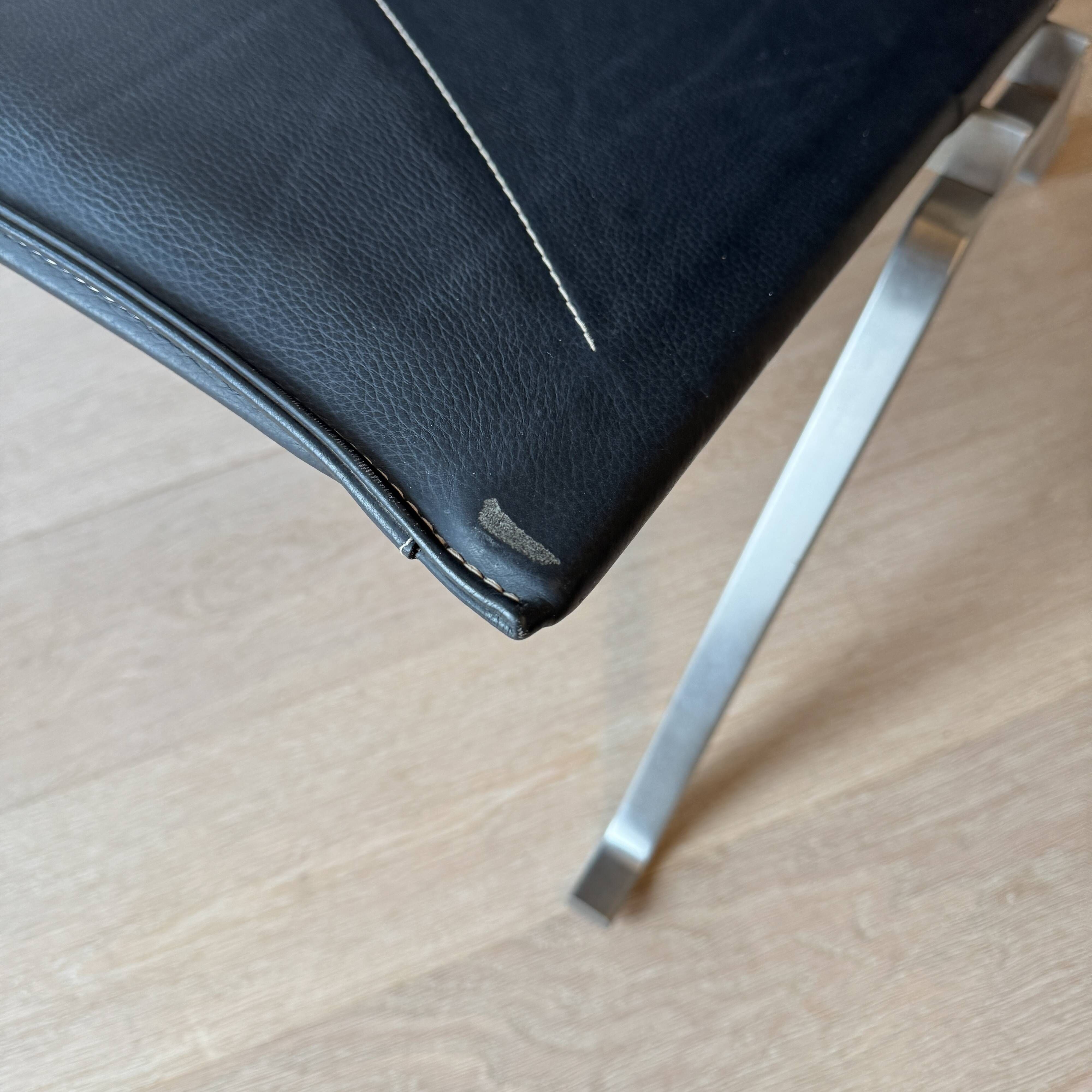 PK22 Lounge Chair by Poul Kjærholm for Fritz Hansen, Black Leather, 2007