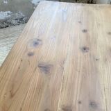Beech and pine farmhouse table with spindle legs 170 cm