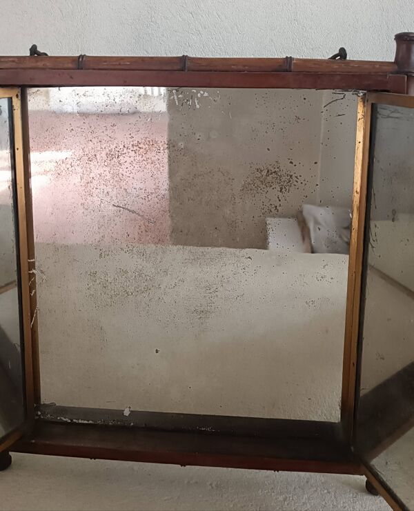 Miroir triptyque de barbier