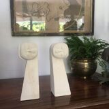 Pair of stone book clamts