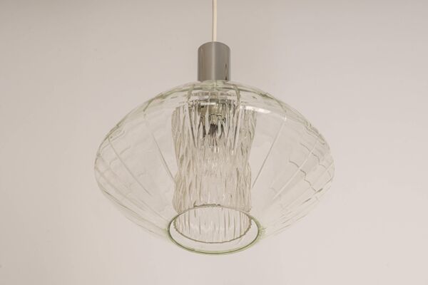 Suspension en verre en forme de tulipe par Cosack, Allemagne, années 1970