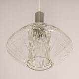 Large glass tulip-shaped pendant light by Cosack, Germany, 1970s.