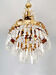 Midcentury gold gilded chandelier
