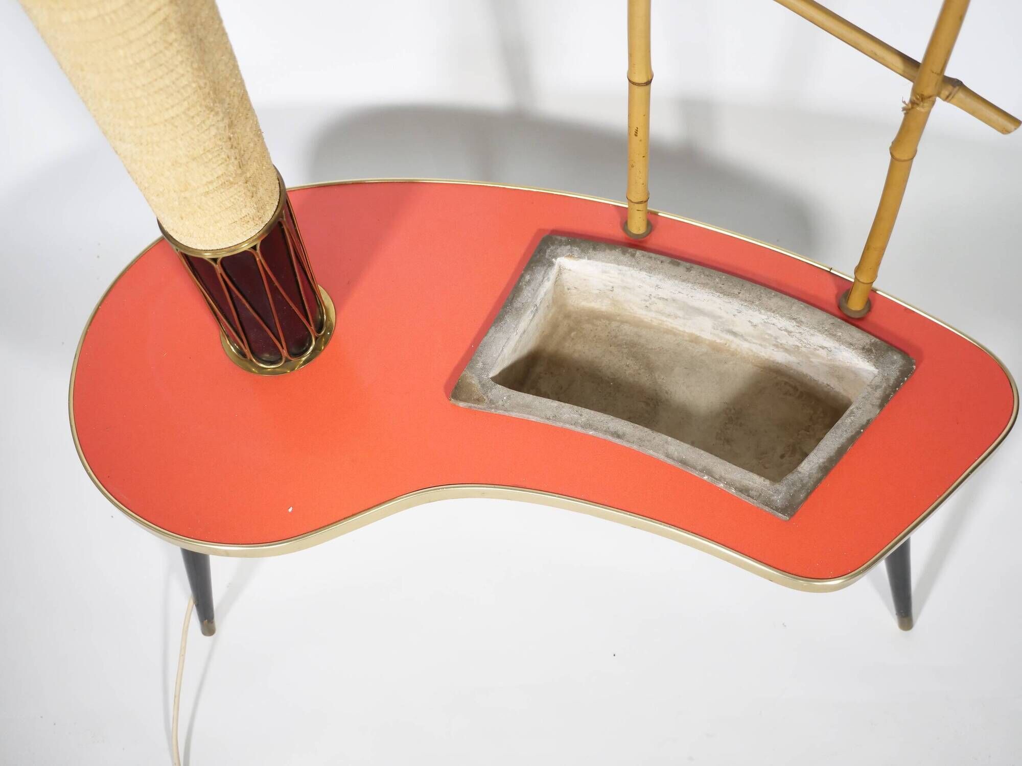 Kidney Table Floor Lamp Mid Century 1960s