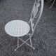 folding garden furniture in white patinated iron