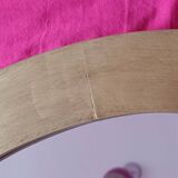 Miroir ovale en bois doré