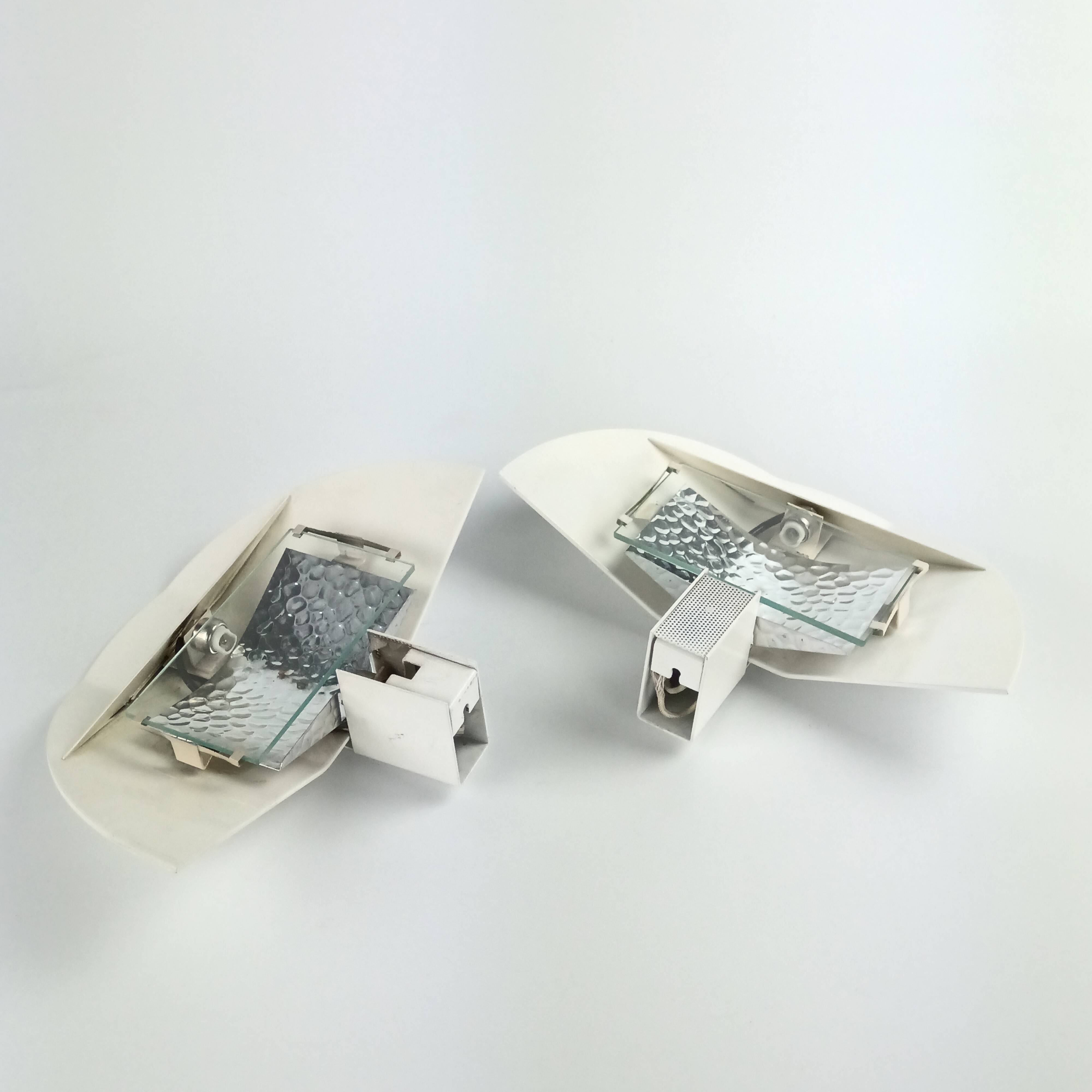 Space age wall lights, 1980, set of 2