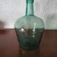 Dame Jeanne Viresa on the bottle neck in Green bubble glass 5 L