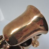 Set of eight vintage solid brass walking glasses