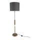 1950s Chrome & Wood Floor Lamp, Czechoslovakia, Restored